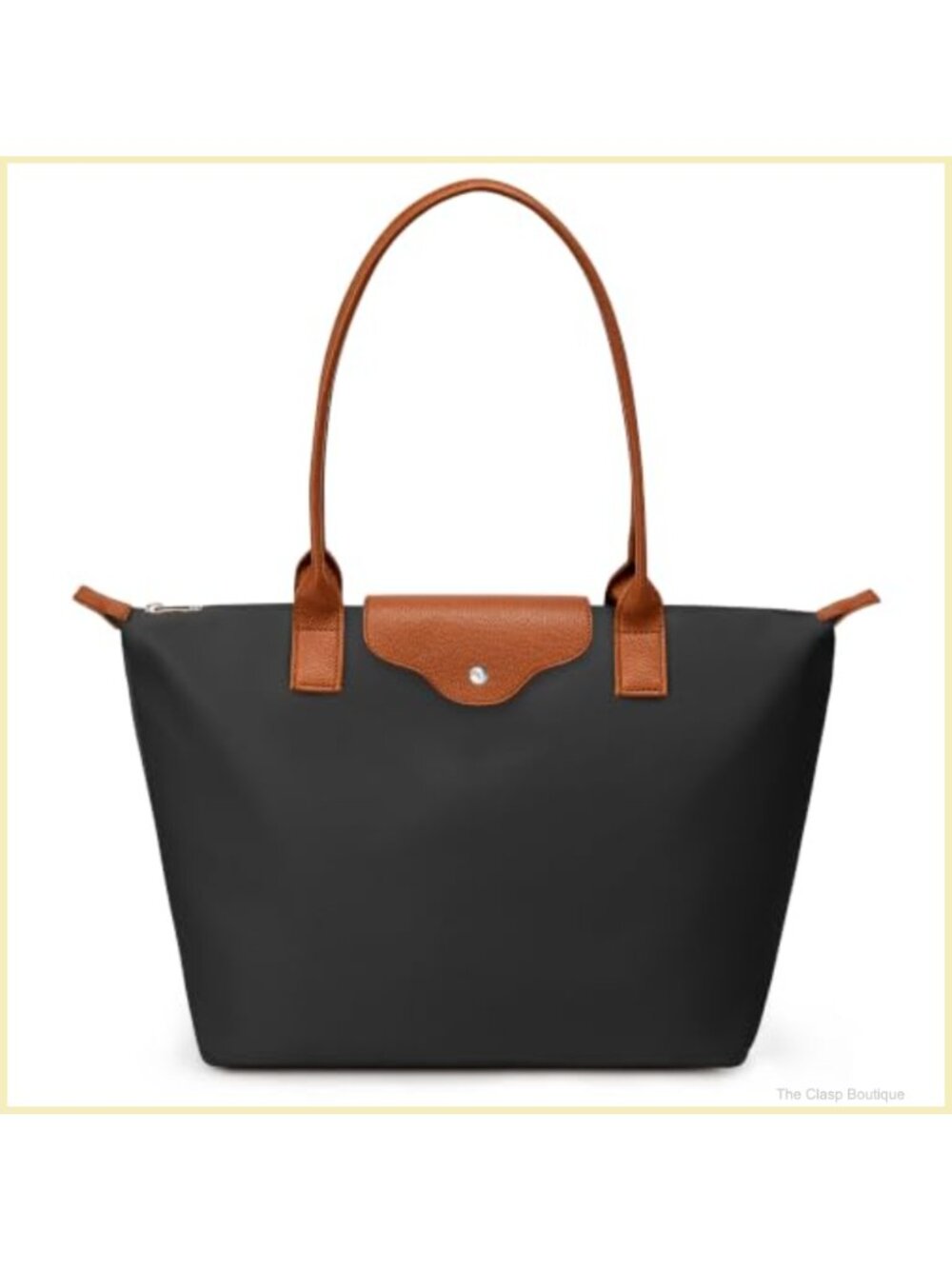 Nylon Top-Handle Tote Bag Large Shoulder Hobo Zipper Lightweight